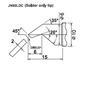 ปลายหัวแร้งซามูไร Cera cote solder tip samurai jn90ldc